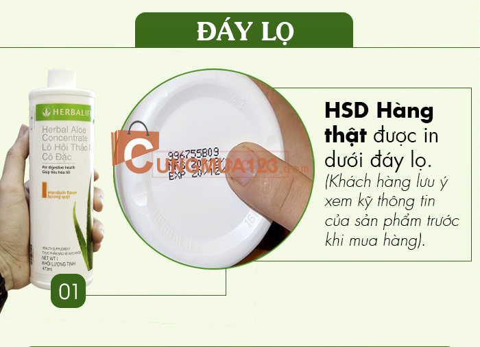 Đáy lọ sản phẩm