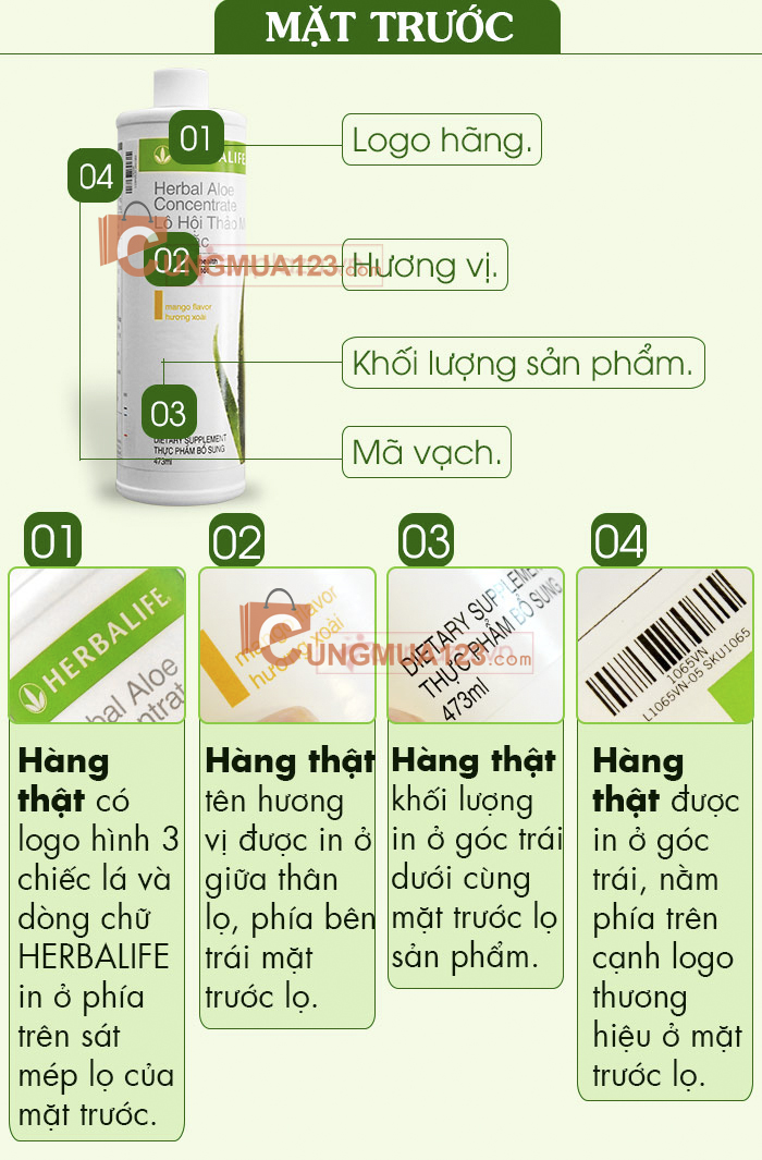 Mặt trước sản phẩm
