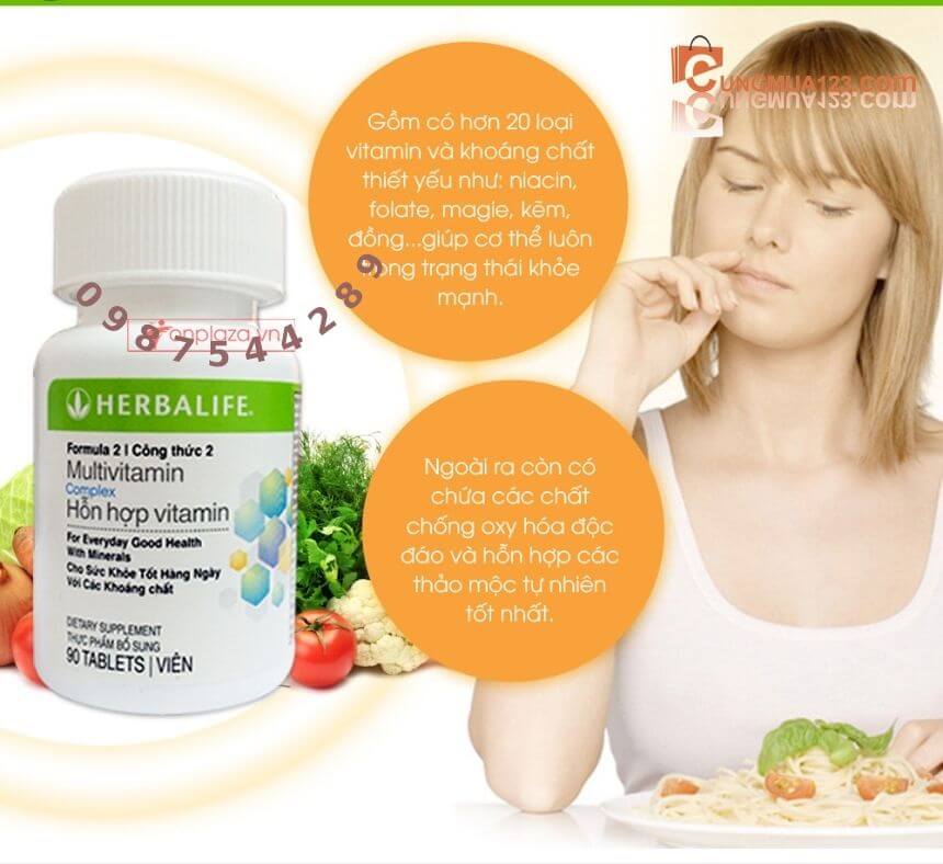 Multivitamin Herbalife F2 bổ sung vitamin và khoáng chất
